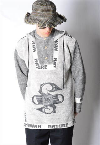 VINTAGE 80S GREY NATURE HOODIE