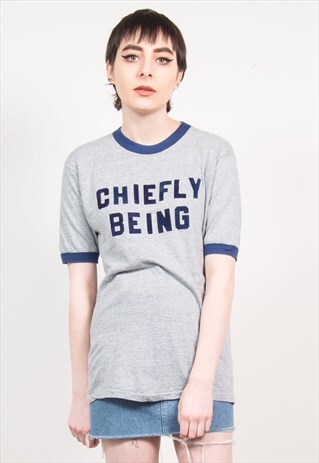 VINTAGE 80'S PRINT RINGER T-SHIRT