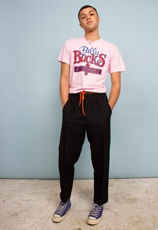 VINTAGE TAILORED PINSTRIPE TROUSERS
