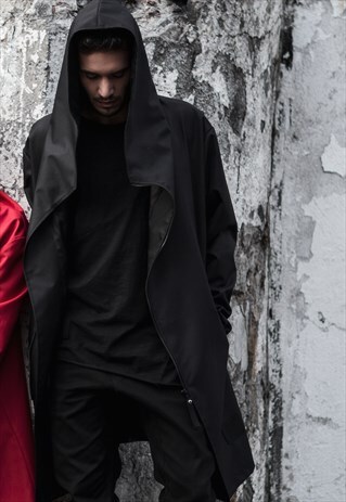 HOODIE BLACK OVERSIZE COAT
