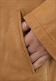 VINTAGE 80'S BROWN LEATHER COAT
