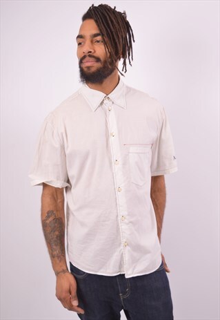 VINTAGE ARMANI JEANS SHIRT SHORT SLEEVE WHITE