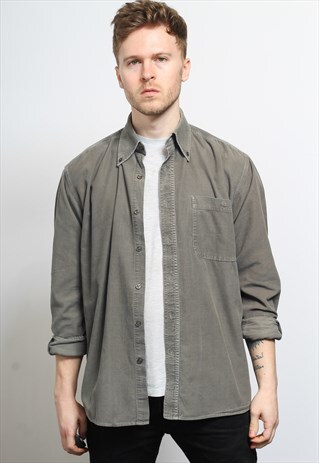 VINTAGE CORDUROY CORD SHIRT GREY