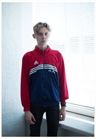 VINTAGE 90'S BLUE/RED COLOUR BLOCK SPORT JACKET