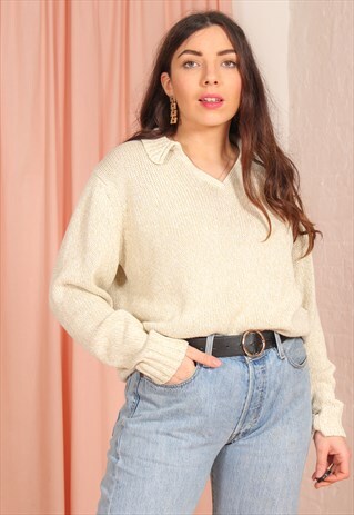 VINTAGE 80S JUMPER WITH COLLAR