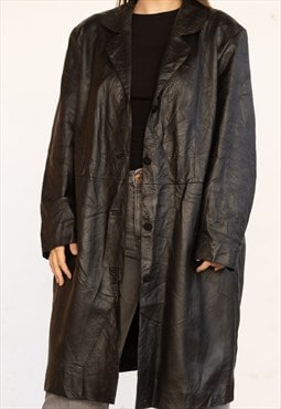 Vintage  Leather Jacket Venezis in Black XL