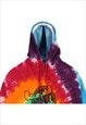 VINTAGE 90'S ART FORMS HOODIE TIE DYE MOOSE BLUE, GREEN,