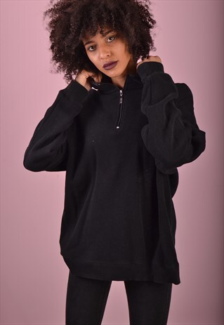 BLACK 1/4 ZIP SWEATSHIRT GJ3793