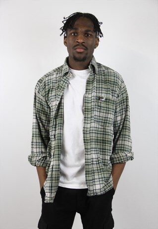 VINTAGE VALENTINO GREEN FLANNEL SHIRT