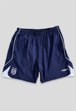 Vintage 2000s England Football Short Umbro Navy Blue XL