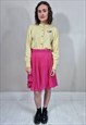 VINTAGE 90'S PINK SHEER PLEATED SKIRT