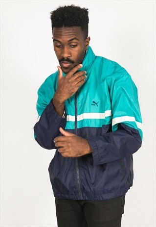 VINTAGE 80S USA PUMA SHELL SPORT JACKET / S0160