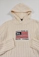 VINTAGE RALPH LAUREN POLO JEANS CO. KNIT HOODIE IN CREAM