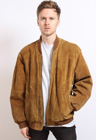 VINTAGE SUEDE BOMBER JACKET