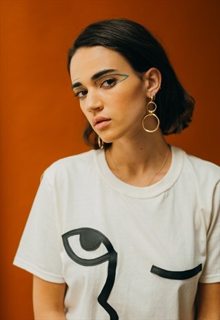 GOLD DOUBLE HOOP EARRING