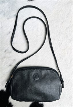 Fendi Crossbody Shoulder Bag Black Small Zucca Logo Vintage