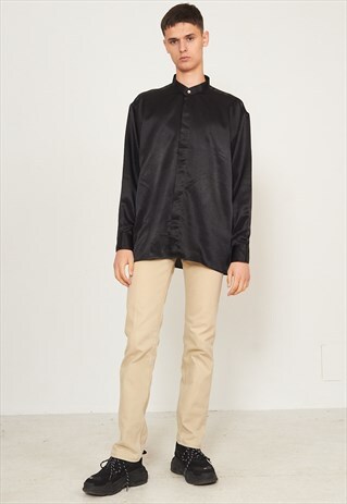 VINTAGE BRLACK HUGO BOSS LONG SLEEVE SHIRT