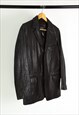 VINTAGE 90'S GAP LEATHER JACKET IN BROWN Y2K STREETWEAR