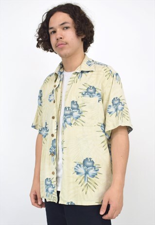 VINTAGE 90'S BEIGE HAWAIIAN SHIRT
