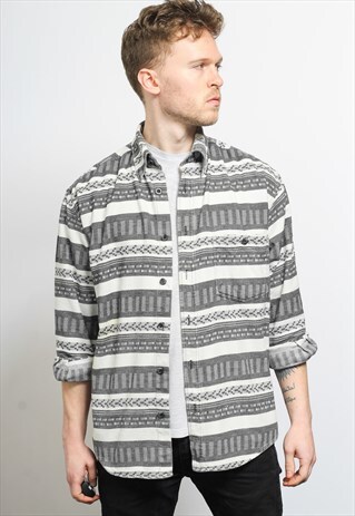 VINTAGE AZTEC PATTERNED SHIRT