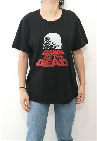 DAWN OF THE DEAD BLACK T SHIRT 00S