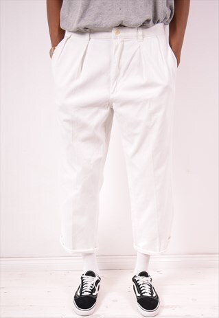 POLO RALPH LAUREN MENS VINTAGE JEANS W34 L27 WHITE 90S
