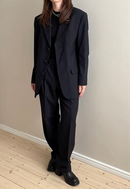 Vintage Black Oversized Suit