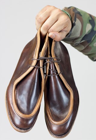 VINTAGE GOODYEAR WELTED BROWN DRESS SHOES