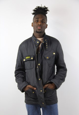 VINTAGE BARBOUR BLUE QUILTED JACKET