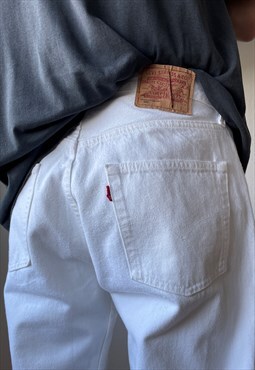 Vintage LEVIS 501 Jeans Denim Pants 90s White