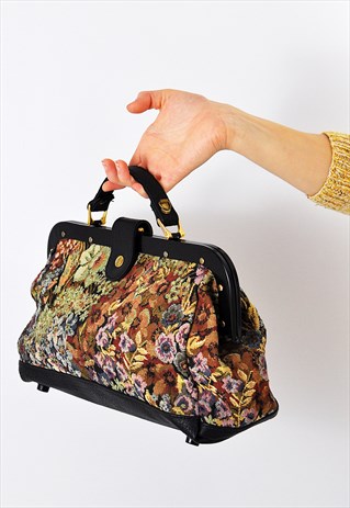 VINTAGE PATTERNED TAPESTRY BAG