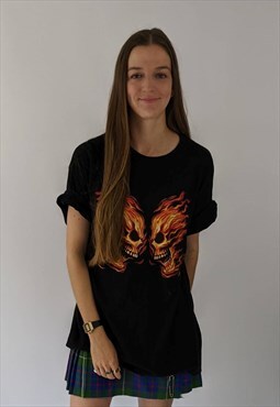 Vintage Skull Flame T-Shirt