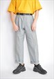 VINTAGE GREY CLASSIC 80'S SUIT TROUSERS 