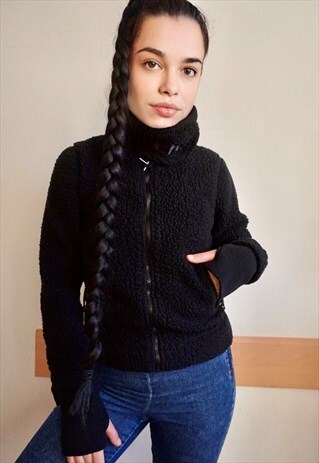 VINTAGE BLACK FLEECE JACKET