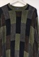 VINTAGE DOCKERS JUMPER DIAMONDS IN GREEN M