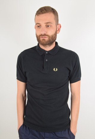 VINTAGE FRED PERRY POLO T-SHIRT MADE IN ENGLAND (1451)