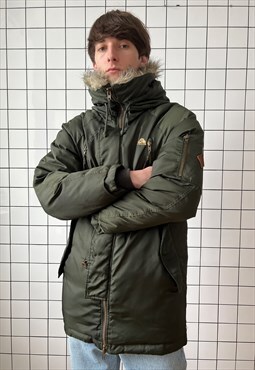 Vintage NIKE ACG Jacket Parka N3B Coat Winter Green