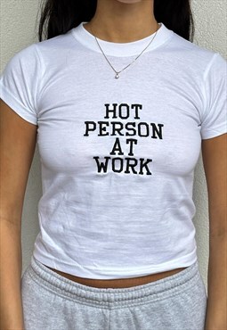 Hot person at work baby tee