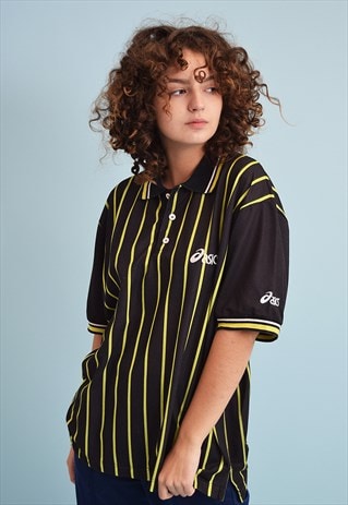 90'S RETRO ASICS ATHLEISURE JERSEY VARSITY OVERSIZED T-SHIRT