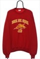 Vintage Rieck Ave Jets Graphic Red Sweatshirt Womens