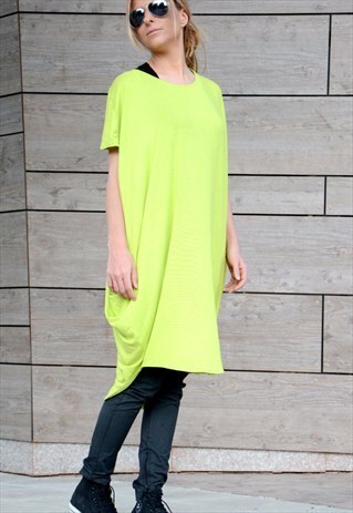 ASYMETRIC PLUS SIZE TUNIC/SUMMER DRAPPED DRESS