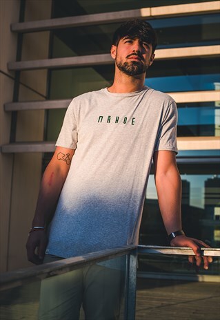 GRAY FLOCKED MAHOE T-SHIRT