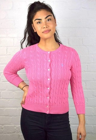 VINTAGE 90'S RALPH LAUREN CABLE KNIT CARDIGAN
