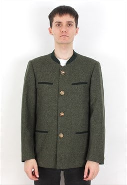ZEILER Loden Wool Blazer Coat Trachten UK 40 Jacket Jager M