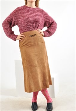 Vintage 90's midi skirt in brown