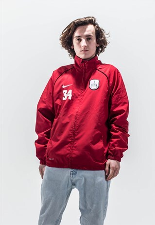 VINTAGE 90S NIKE TRACK TOP IN RED