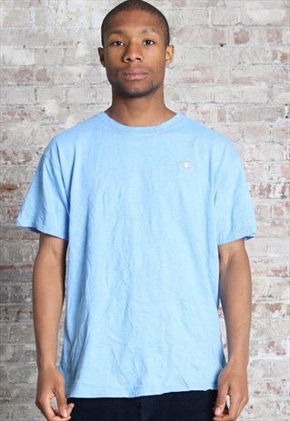 VINTAGE CHAMPION LOGO T-SHIRT BLUE