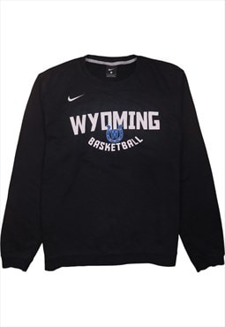 Vintage 90's Nike Sweatshirt Wyoming Basketball Swoosh Black