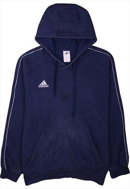 Vintage 90's Adidas Hoodie Heavyweight Pullover Navy Blue