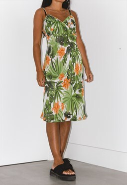 Tropical Printed Vintage Y2K Summer Dress